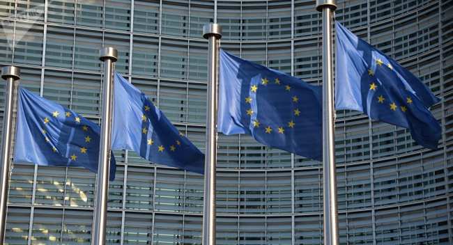 Флаги ЕС в Брюсселе. Архивное фото
