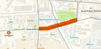 В Бишкеке на четыре месяца закроют участок ул. Льва Толстого